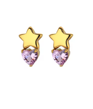 The Twinkle & Bow Studs / 18K Gold Plated - Nina Kane Jewellery