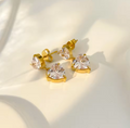 Casiope Zircon Heart Earrings / 18K Gold Plated view 4