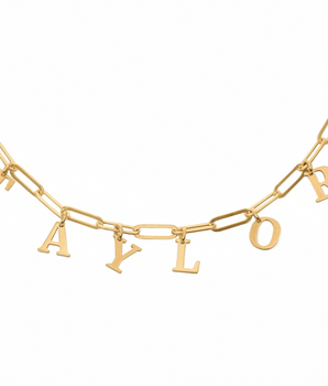 Donatella Personalised Paperclip Necklace - Nina Kane Jewellery