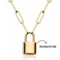 Leslie Personalised Padlock Necklace view 1