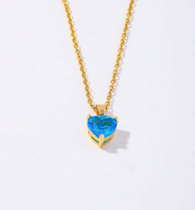 Deborah Zirconia Heart Pendants / Stainless Steel