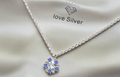 Anna Snowflake Necklace / 925 Sterling Silver view 3