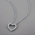 Catalina Silver Heart Necklace / Stainleds Steel view 2