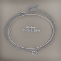 Catalina Silver Heart Necklace / Stainleds Steel view 4