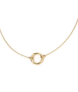 Celeste Lock Charm Necklace / 18K Gold Plated - Nina Kane Jewellery