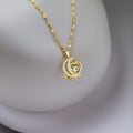 Collette Moon Heart Pendant / Stainless Steel view 3