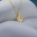 Collette Moon Heart Pendant / Stainless Steel view 2