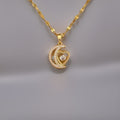 Collette Moon Heart Pendant / Stainless Steel view 4