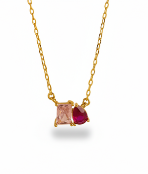 Dainty Pink Gemstone Necklace - Nina Kane Jewellery