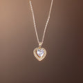 Dhalia Gold Heart Necklace / Stainless Steel view 2