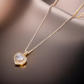Dhalia Gold Heart Necklace / Stainless Steel view 3