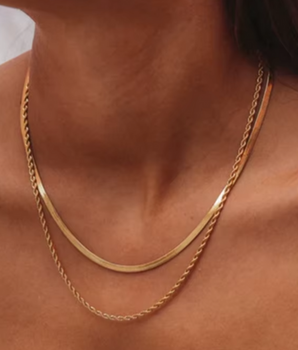 Emma Double Layered Necklace – 18K Gold Plated - Nina Kane Jewellery