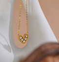 Ermina Heart Crystal Necklace view 7
