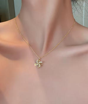 Hunter Rotating Windmill Necklace / 18K Gold Plated - Nina Kane Jewellery