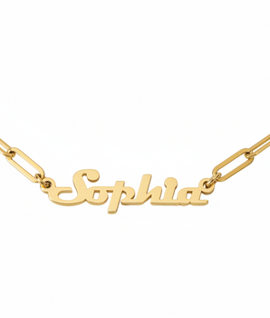 Ingrid Paperclip Chain Personalised Necklace - Nina Kane Jewellery