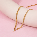 Larkin Curb Chain Zirconia Necklace / Stainless Steel view 2