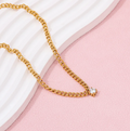 Larkin Curb Chain Zirconia Necklace / Stainless Steel view 3