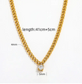 Larkin Curb Chain Zirconia Necklace / Stainless Steel view 5