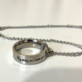 Leanne "My Story" Ring Necklace / Stainless Steel view 2