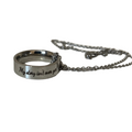 Leanne "My Story" Ring Necklace / Stainless Steel view 3