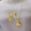 Louise Golden Daisy Necklace / 18K Gold Plated view 2