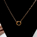 Luna Lock Charm Necklace view 2