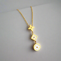 Luxury Clover & Diamond Necklace view 3