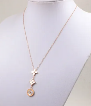 Luxury Clover & Diamond Necklace / 18K Gold Plated - Nina Kane Jewellery