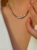 Melissa Diamond Tennis Necklace / 18K Gold Plated view 2