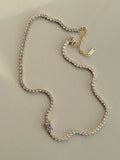 Melissa Diamond Tennis Necklace / 18K Gold Plated view 6