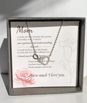 Mom Infinity Heart Necklace / Stainless Steel - Nina Kane Jewellery