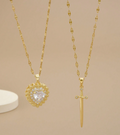 Montague 2 in 1 Heart & Sword Double Necklace view 3