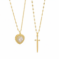 Montague 2 in 1 Heart & Sword Double Necklace view 1