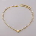 Nessa Heart Tennis Necklace / Stainless Steel view 3