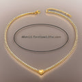 Nessa Heart Tennis Necklace / Stainless Steel view 5
