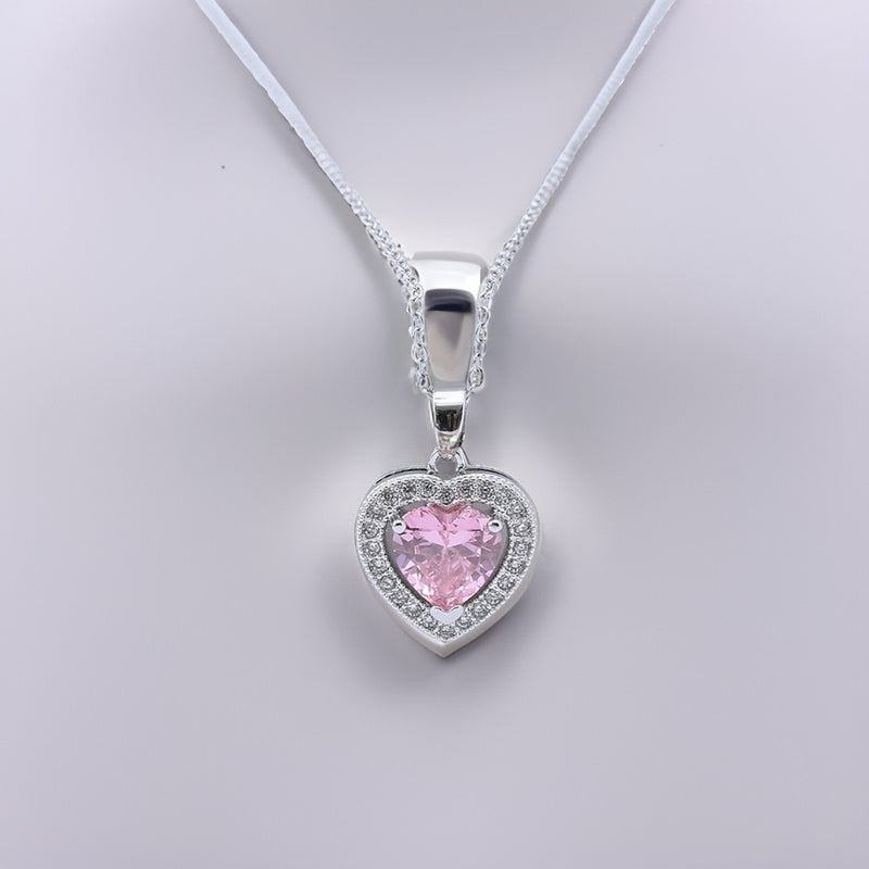 Nevada Silver Heart Necklace / Stainless Steel