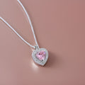 Nevada Silver Heart Necklace / Stainless Steel view 3
