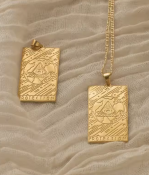 Protection Double Sided Pendant / Stainless Steel - Nina Kane Jewellery