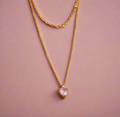 Roma Layered Pink Heart Necklace view 4