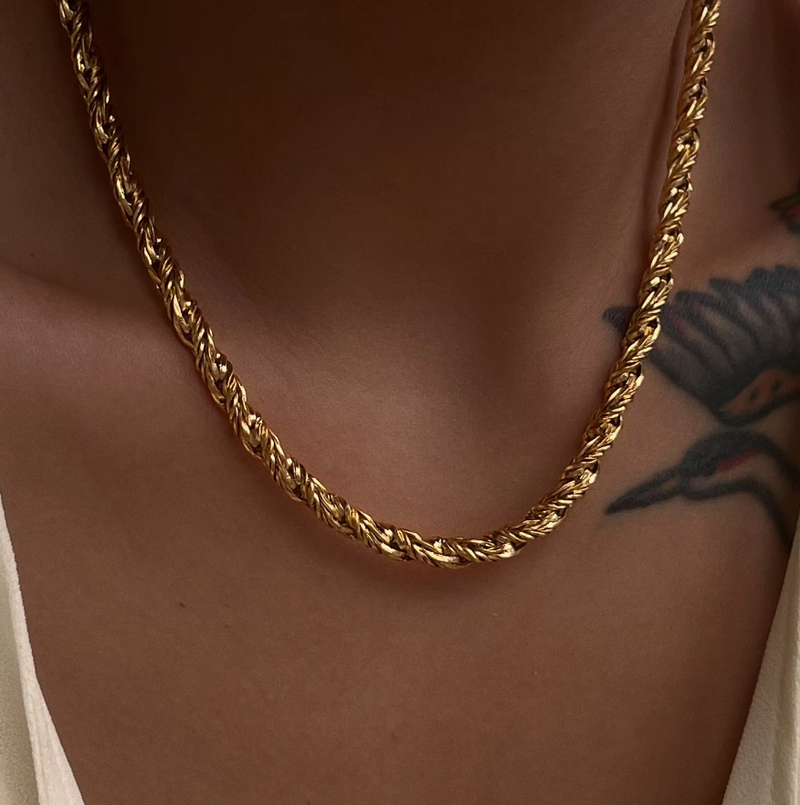 Steph Braided Rope Chain / 18K Gold Plated
