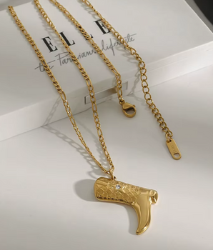 The Cowboy Boot Chain / 18K Gold Plated - Nina Kane Jewellery