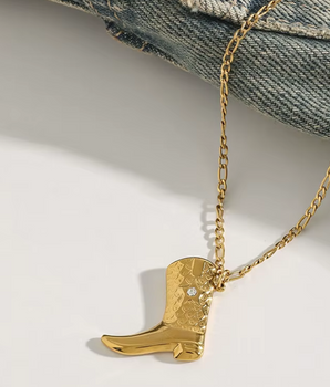 The Cowboy Boot Chain / 18K Gold Plated - Nina Kane Jewellery