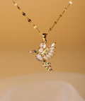 The Crystal Sparrow Neclace / 18K Gold Plated view 1