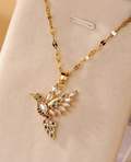 The Crystal Sparrow Neclace / 18K Gold Plated view 3