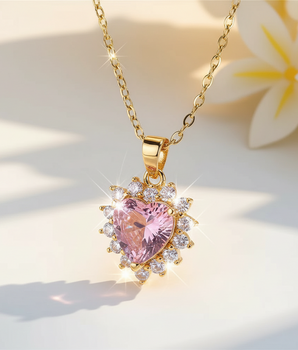 The Gloria Heart Necklace / 18K Gold Plated