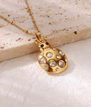 The LadyBug Necklace / 18K Gold Plated