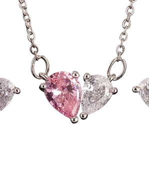 Two Stone Waterdrop Pendant - Nina Kane Jewellery