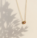 Valentina Pink Heart Necklace / 18K Gold Plated view 2