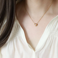 Valentina Pink Heart Necklace / 18K Gold Plated view 5