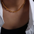 Wendy Geometric Chain Necklace / 18K Gold Plated view 1